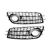 acTtvtEYM Nebelscheinwerfer-Grill-Stoßstange im Waben-Stil, kompatibel mit A4 S-Line S4 2008–2012(Chrome)