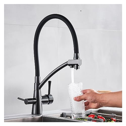 Robinet de cuisine noir mat 3 en 1 pour purifier l'eau du robinet - 5