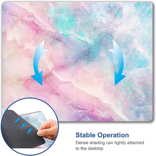 Image of Premium-Textured Mouse Pad, Non-Slip Rubber Base Mousepad for Laptop, Computer & PC, 9.5x7.9 in - Enhanced Precision, Ergonomic Comfort, Ideal for Gaming & Office (Dream Marble)