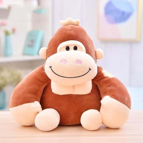 Image of A Little Swag Cute Brown Gorilla Stuffed Toys - 25 cm Animal Figure Plush Teddy Bear for Boys, Girls, Kids, Birthday Gift, Car Hanging, Home Decor