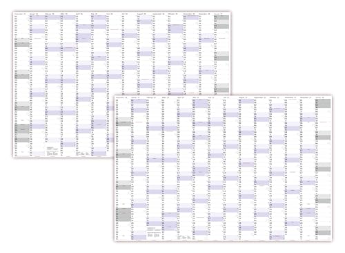 XXXL Wandkalender Special A0 2026 + 2027 nass abwischbar (Format 120 x 80cm) Jahresplaner Wandplaner gerollt mit extra großen Tageskästchen zur optimalen Verwendung