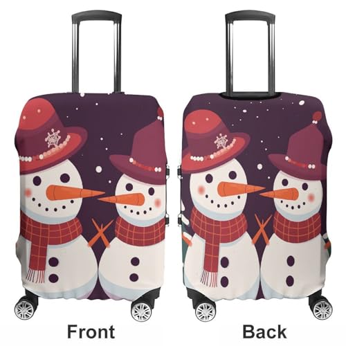 Snowman in The Snow Luggage Cover, Washable Elastic Suitcase Cover Protector Fit 18-32 Inch Luggage3
