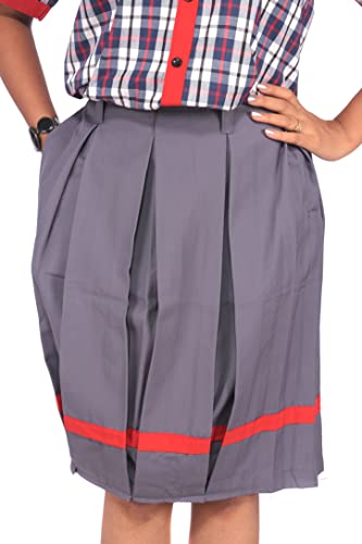 Image of D V Enterprise School Uniform Girls Skirt for Kendriya Vidyalaya, KV School Uniform Girls
