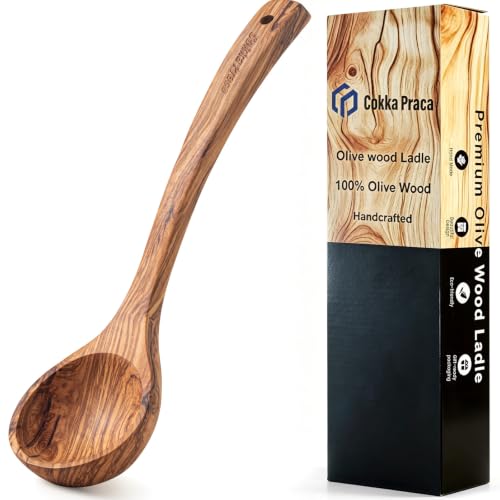 Cokka Praca Olive Wood Ladle, 12-Inch