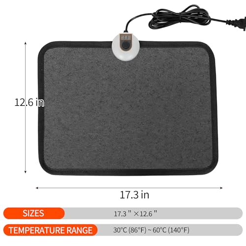 LALOSHI Tapete aquecido sob a mesa para aquecedor de pés - 7 configurações de temperatura e almofada
