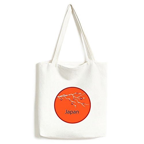 Sac fourre-tout en toile motif sakura japon culture grand cabas blanc imprimé