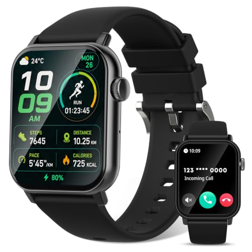 Image of Smart Watch for Men, 120+ Sports Modes Smartwatch with 1.83 inch HD Touchsreen, Sleep Monitor, IP67 Waterproof, Bluetooth Call & Music Control Fitness Watch for iPhone /Android (Black)