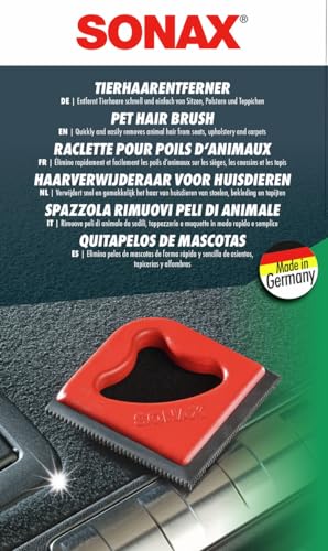 SONAX TierhaarEntferner (1 Stück) ermöglicht Haare effizient und gründlich aus schwer erreichbaren Ecken zu entfernen | Art-Nr. 04978000