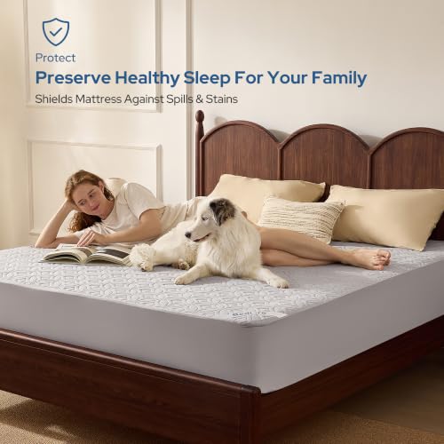 Image of BEDLORE Waterproof Mattress Protector, California King Size Mattress Pad