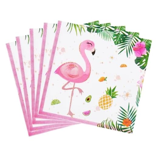 WERNNSAI Flamenco Suministros para la fiesta - 50 piezas Desechable Servilletas De Almuerzo Fiesta de Cena Hawaiian Luau Tema Partido Servilletas De Papel para Baby Shower Cumpleaños Piscina Partido