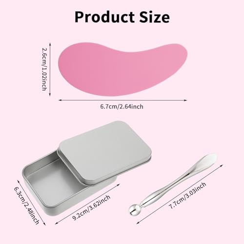 Andibro 2 pares de adesivos para os olhos reutilizáveis, adesivos sob os olhos de silicone com linha