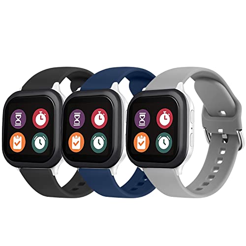 3 Pack Bands Compatible with Gizmo Watch Band Replacement for Kids, Soft Silicone Adjustable Sport Strap Replacement Wristbands for Verizon Gizmo Watch 2 / Gizmo Watch 1 Smartwatch Boys Girls by Wanme - Used condition - US$7.12