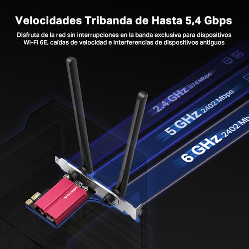 [Nuevo] MERCUSYS MA86XE- Tarjeta de Red PCLe AXE5400, Wi-Fi 6E con Bluetooth 5.2, Triple Banda, 6GHz/5GHz/2.4GHz,Compatible con Windows 11 y 10,MU-MIMO,OFDMA, estándar de cifrado WPA3 - imagen 5