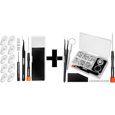TEKPREM 5 Pairs and 24 Pairs of Eyeglass Nose Pads Repair Kit Cover