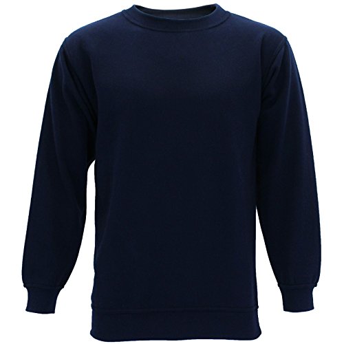 Absolute Apparel Mens AA24 Regular Big Size Gym Sterling Sweatshirt Crew Neck Navy