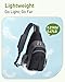 AGPTEK Lightweight Sling Bag, Small Crossbody Daypack with Water Bottle Holder, Compact EDC Chest Bag for Men Women Outdoor Hiking Travel Day Trip Gym Cycling, Grey