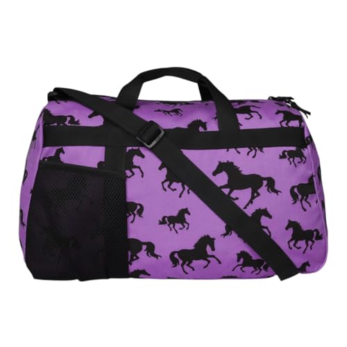 AWST Int'l Lila Silhouette Horse Duffle-Purple