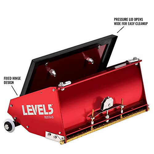 Flat Box Combo Set + Extension Handle - Level5 | Pro-Grade | 10/12" Flat Boxes, 40-62" Box Handle, Compound Pump + Filler | Sheetrock Gyprock Wall Board | 4-605 #TOP7