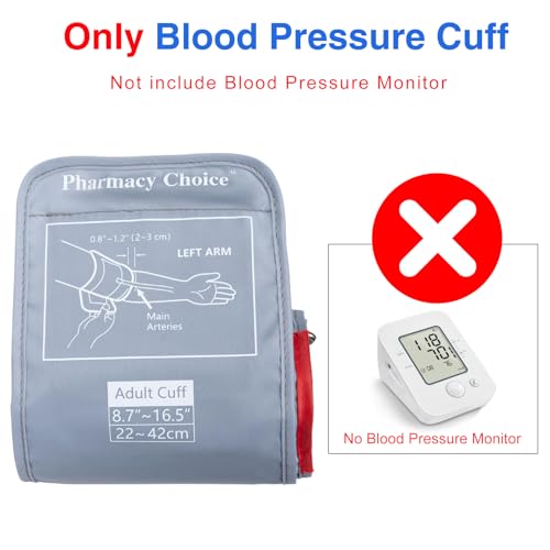 Image of Large Blood Pressure Cuff, Adult Cuff, Compatible with Most Monitors, ARM Blood Pressure Replacement Cuff with 8 Connectors (8.7 inch-16.5 inch)
