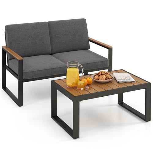 KOMFOTTEU Juego de Muebles de 2 Piezas