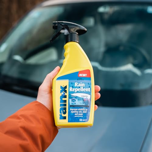 Rain-X Regenabweiser - Klare Sicht bei Regen & Schnee - Schmutzabweisend - Für Autoscheiben & Glas - 500 ml