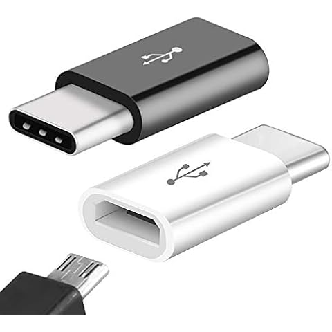 USB C to Micro USB Adapter, USB Type C (male) to Micro USB (female), Micro USB to USB-C Data Transfer, Compatible with Galaxy S8, S8+, S9, MacBook, iPad Pro 2018, LG V20 G5 G6 and More Cover