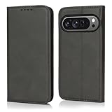 【Hamany】 対応 google pixel 10 ケース 手帳型 ピクセル10ケース カード収納 内蔵マグネット pixel 10 pro ケース 財布型 横置きスタンド機能 耐衝撃 耐摩擦 レザー ピクセル10プロ 携帯カバー - 紳士黒