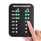 YAUYIK Dog Feeding Reminder, Magnetic Reminder Sticker, AM/PM Daily Indication Chart Feed Your Pets, Fridge Magnets and Double Sided Tape, Helps You to Track Pet Feeding & Medication (B)