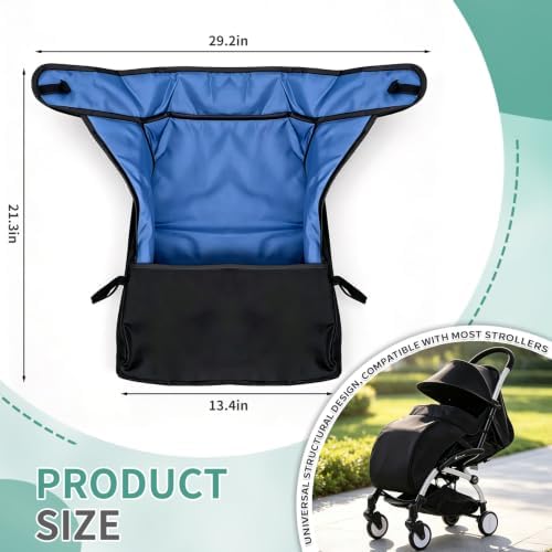 Stroller Leg Shade, Stroller Sun Shade Universal Sunlight Protection, Black - 5