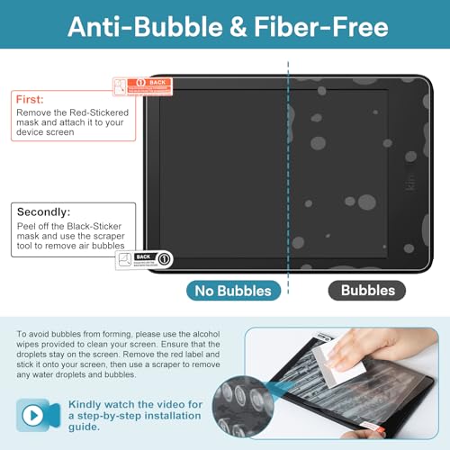 CoBak 3 Stück Blendfreier, Matter Displayschutz für 6 Zoll Kindle 11th Generation 2024 und 2022 Released, Kobo Nia, PocketBook – Hohe Klarhei PET Folie Nicht temperierter Film