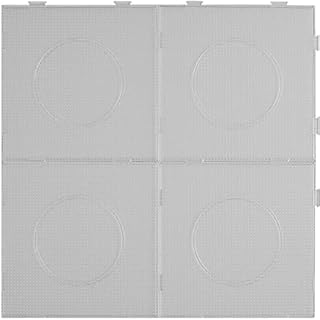 4PCS 2.6MM Fuse Beads Boards Large Square Clear Pegboards Kits for Kids Adult DIY Make Craft with 5 Ironing Paper