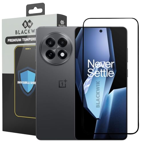 Image of Blackwik Tempered Glass Screen Protector for OnePlus 13R with Edge-To-Edge Protector Coverage | Easy Installation Kit (Black)