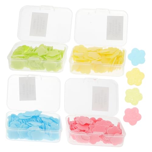 IWOWHERO 10個 携帯用使い捨て紙せっけん ミニ香り付き洗手片 旅行 出張 キャンプ用衛生ハンドソープシート や大人向け清潔保 ランダムカラー