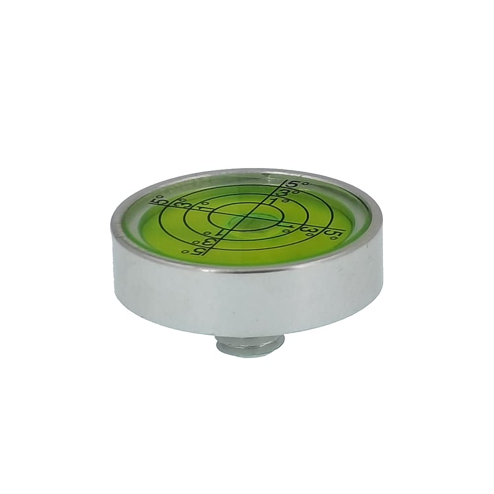 XMLEI Screw metal universal horizontal bubble high precision horizontal bead leveller leveller fixed installation level circular bubble (30X16mm)