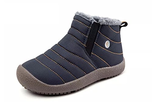 Girl Anti-Slip Snow Ankle Boots Outdoor Unisex Children's Shoes Winter Warm Thickening Fur Lining Waterproof