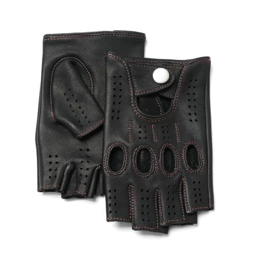 Mitaines de vélo en cuir de chèvre sans doublure anti-friction - 3