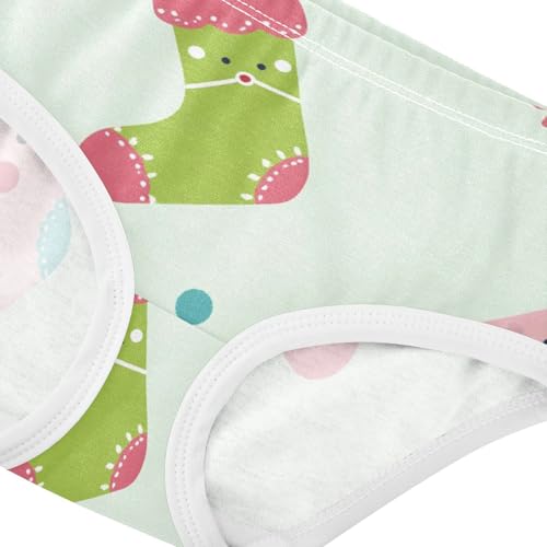 Girls' Hipster Triangle Panties Comfort Underwear for Girls Christmas Stockings Pattern in Sizes 2T,3T, 4T, 5T, 6Y and 8Y4