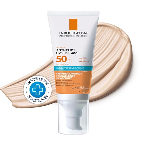 La Roche-Posay Anthelios Hydratisierende Getönte BB-Creme UVMune 400 LSF 50+, Minimalistische, feuchtigkeitsspendende Formel mit sehr hohem UV-Schutz, Wasser- und schweißresistent, 250 ml