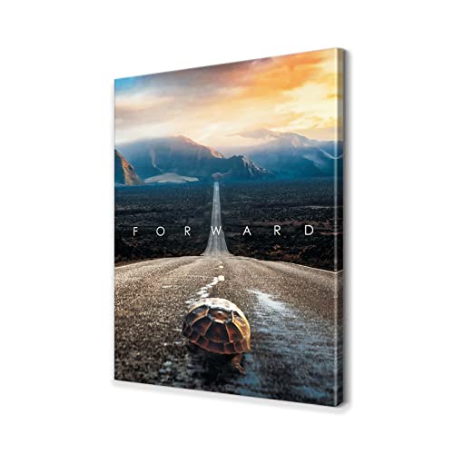 Motivational Canvas Wall Art Entrepreneur Forward Poster Print Decorations Decor for Office Living Room and Bedroom (18" W x 24" H)