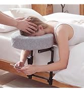 TIMBERHIDE Portable Massage Headrest for Bed, Easy-Install Adjustable Face Cradle with Memory Foa...