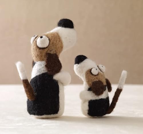 Woolbuddy Needle Felting Wool Roving Bag 60G, Beautiful Roving Wool, Handmade Sheepwool, Zero Waste Kit, For Needle Felting Beginner And Adult, Wet Felting, Felting Supplies And Felting Soap (Brown) #TOP3