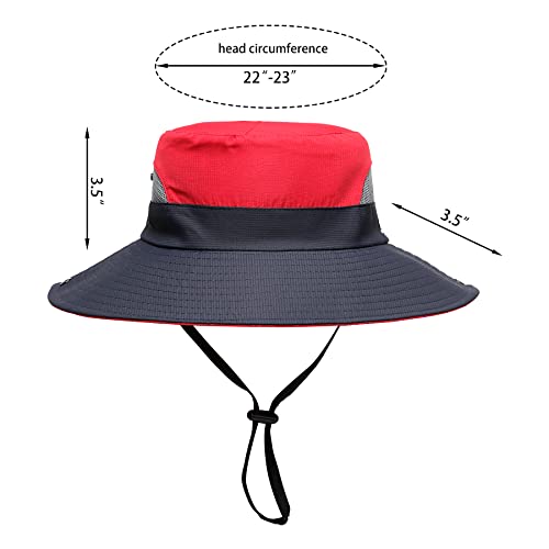 Image of Womens Summer Sun Hat Beach Hat Wide Brim Outdoor UV Protection Hat Foldable Cool Mesh Ponytail Bucket Hat