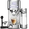 Geek Chef Espresso and Cappuccino Machine with Automatic Milk Frother20Bar Espresso Maker for Home for Cappuccino or Lattewith ESE POD filter Stainless Steel Gift for Coffee Lover