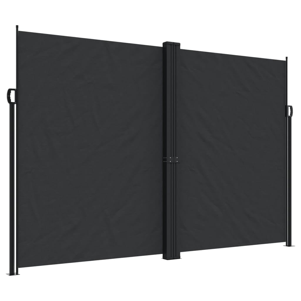 Toldo Lateral retráctil Negro 220x1000 cm, Toldo Balcon, Toldos Exterior Terraza, Toldos para Ventanas, Toldo Vertical Exterior - 4004774