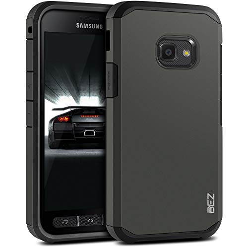 BEZ Funda para Xcover 4S, Carcasa Compatible con Samsung Galaxy Xcover 4, Antideslizante Ultra Híbrida Gota Protección, Cover Anti-Arañazos con Absorción de Choque Resistente, Plata