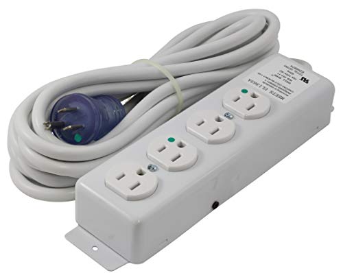 AC WORKS Medical Hospital Grade Power Strip Meets UL 1363A CSA 60601 Approval (15FT- 4 Outlets)