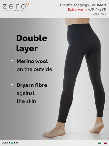 Relaxsan Zero 3200 – Women's Thermal Long Johns Breathable Base Layer Leggings in Dryarn Fiber and Merino Wool3