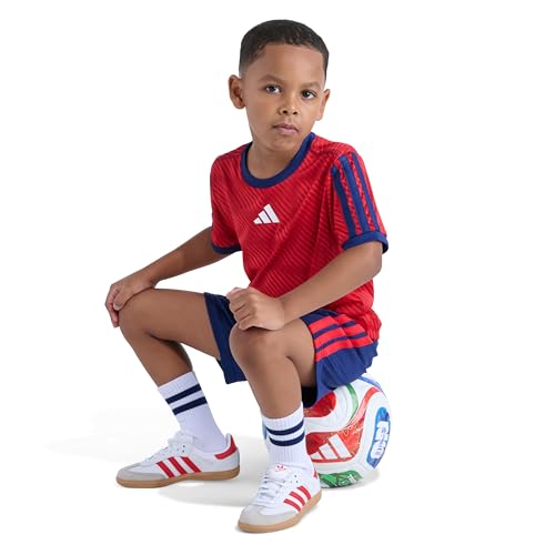 Image of adidas Boys' Short Sleeve 3-Stripe Soccer Tee Shirt and Short Set