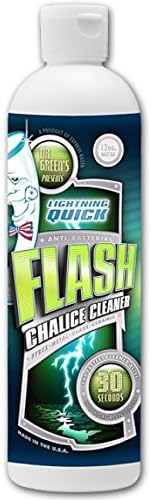 DR GREEN'S FLASH CHALICE PIPE CLEANER 12 FL OZ WITH FREE ORIGINAL BUDDY CLEANER AND BB STICKER