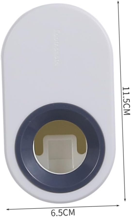 Wall Mounted Automatic Toothpaste Dispenser and Holder Caddy White